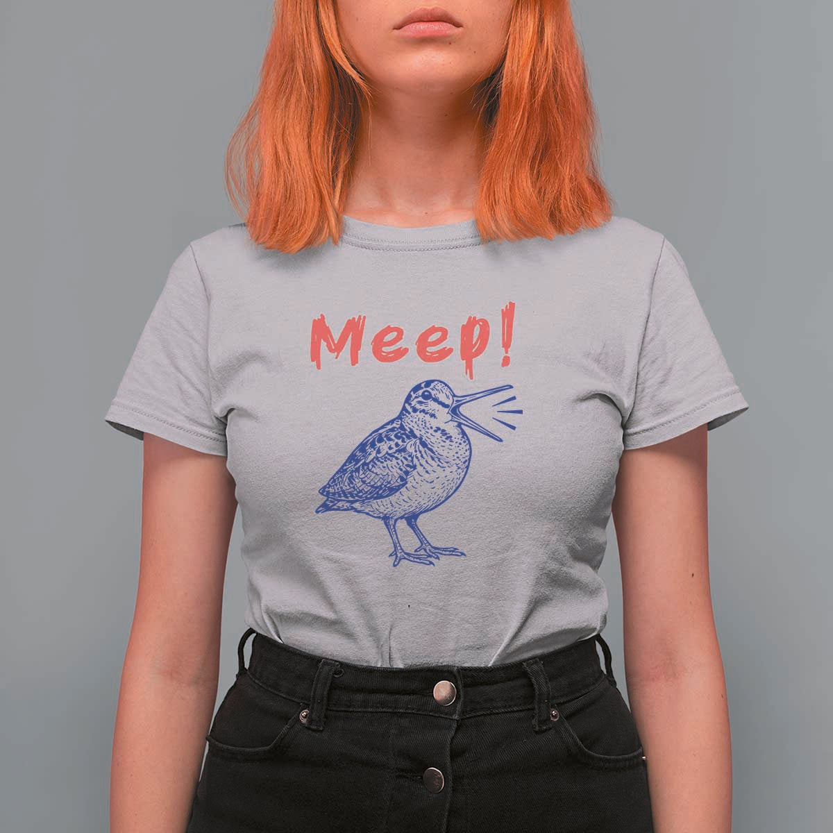 Meep Woodcock T Shirt For Women Cute Bird Meme