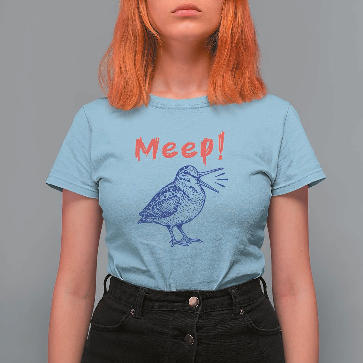 Meep Woodcock T Shirt For Women Cute Bird Meme