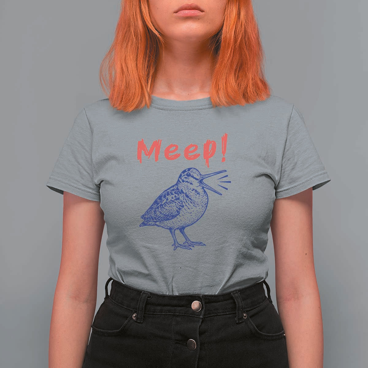 Meep Woodcock T Shirt For Women Cute Bird Meme