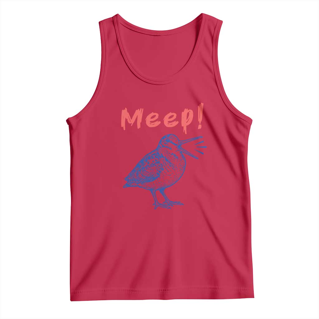 Meep Woodcock Tank Top Cute Bird Meme