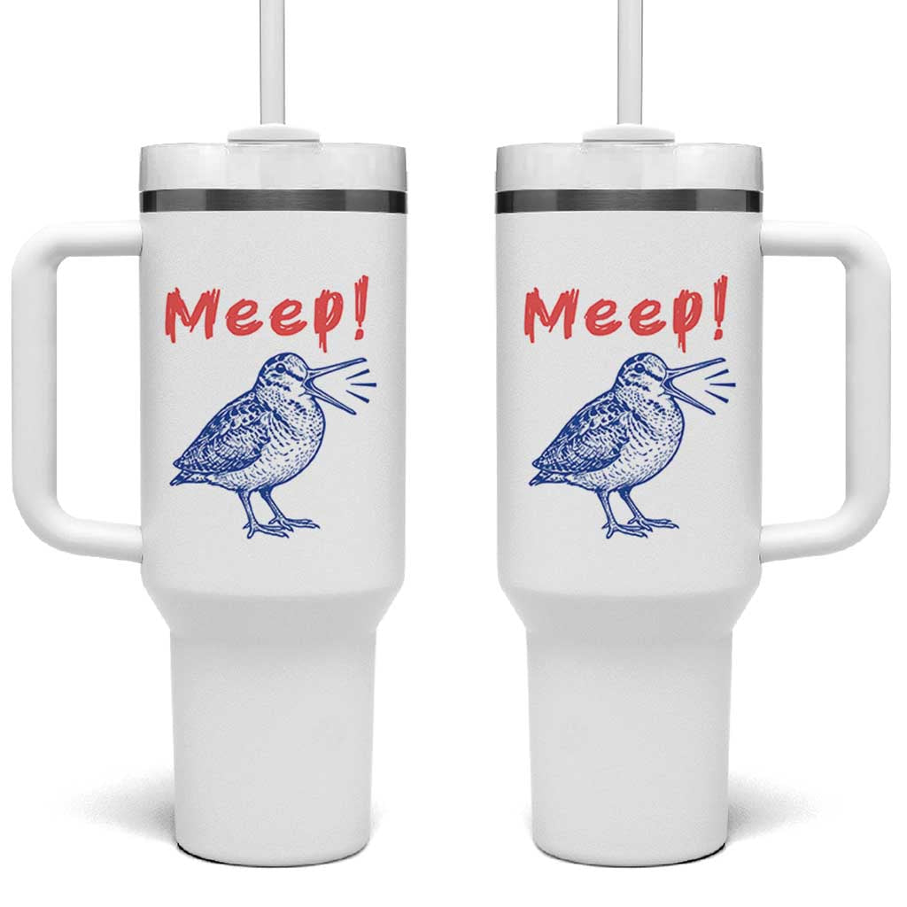 Meep Woodcock Tumbler With Handle Cute Bird Meme