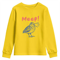 Meep Woodcock Youth Sweatshirt Cute Bird Meme