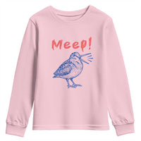 Meep Woodcock Youth Sweatshirt Cute Bird Meme