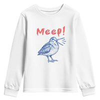 Meep Woodcock Youth Sweatshirt Cute Bird Meme