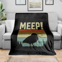Meep Woodcock Throw Blanket Funny Nature Lover