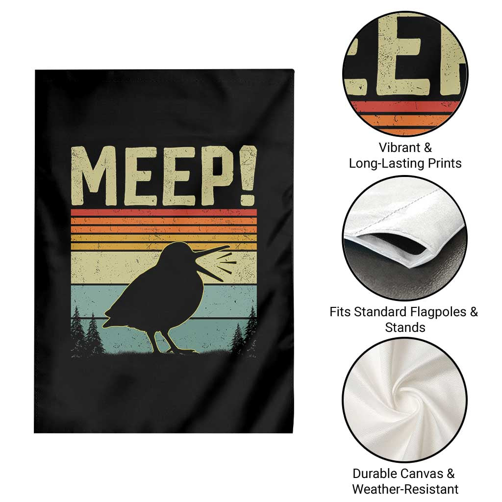 Meep Woodcock Garden Flag Funny Nature Lover