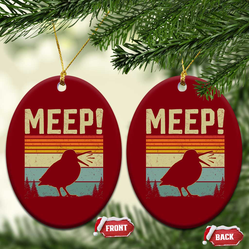 Meep Woodcock Ceramic Ornament Funny Nature Lover