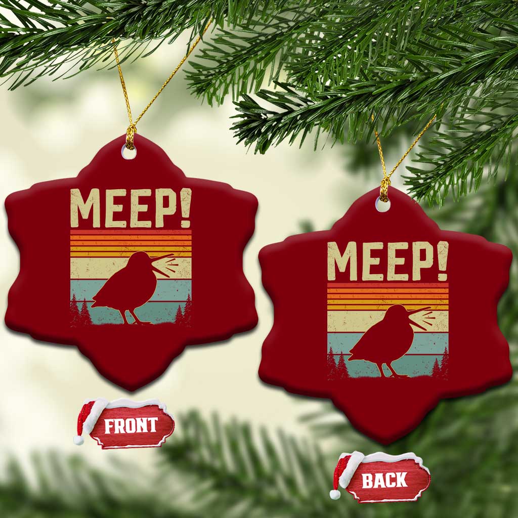Meep Woodcock Ceramic Ornament Funny Nature Lover