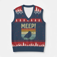 Meep Woodcock V-Neck Knit Sweater Vest Funny Nature Lover