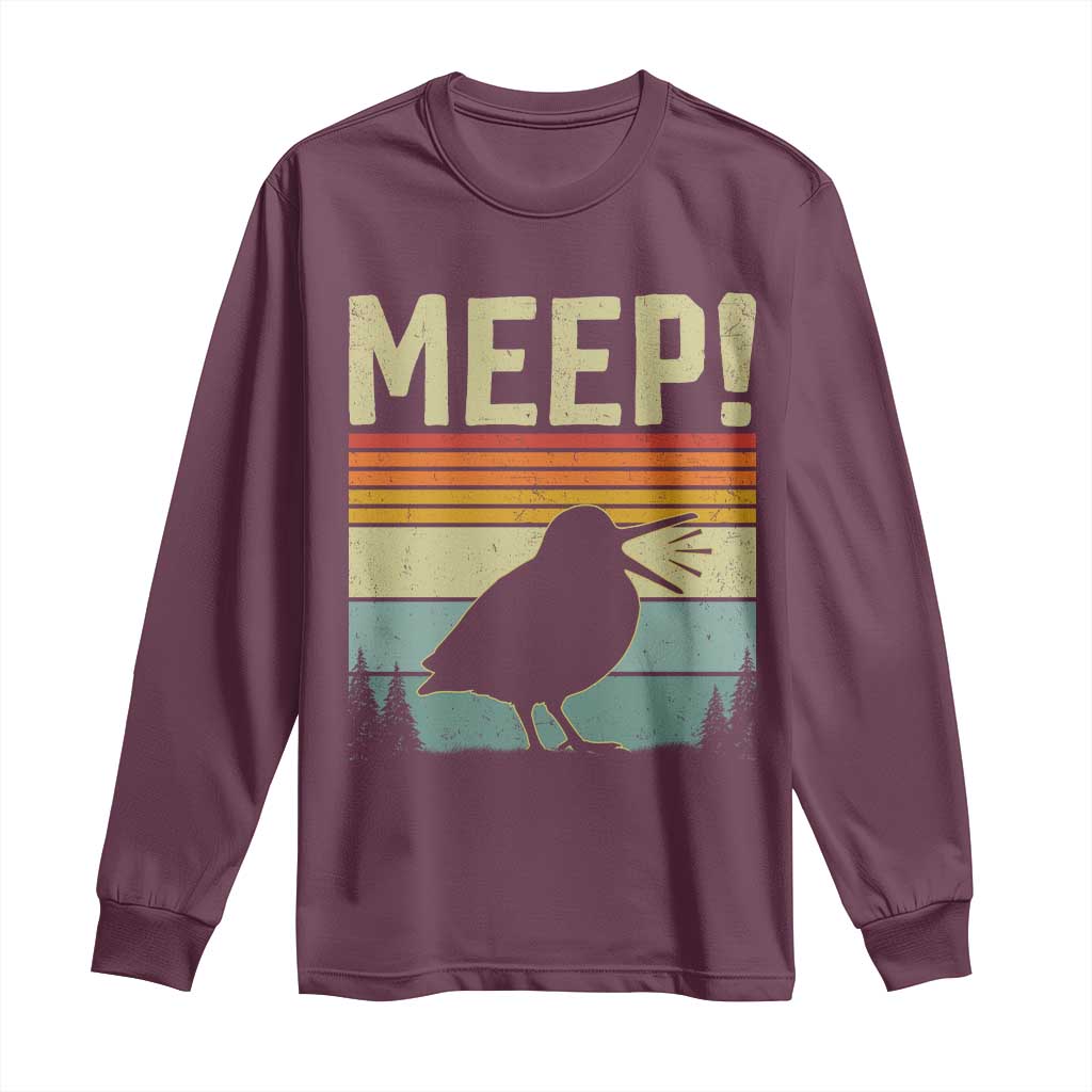 Meep Woodcock Long Sleeve Shirt Funny Nature Lover
