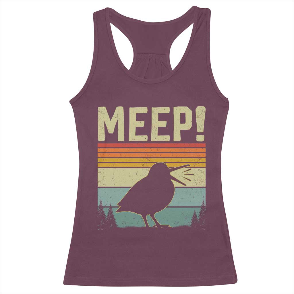 Meep Woodcock Racerback Tank Top Funny Nature Lover
