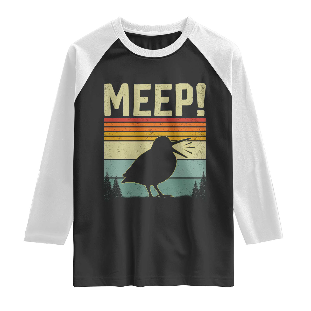Meep Woodcock Raglan Shirt Funny Nature Lover