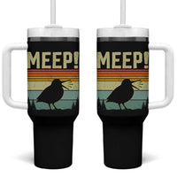 Meep Woodcock Tumbler With Handle Funny Nature Lover