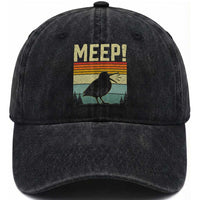 Meep Woodcock Washed Cotton Baseball Cap Funny Nature Lover