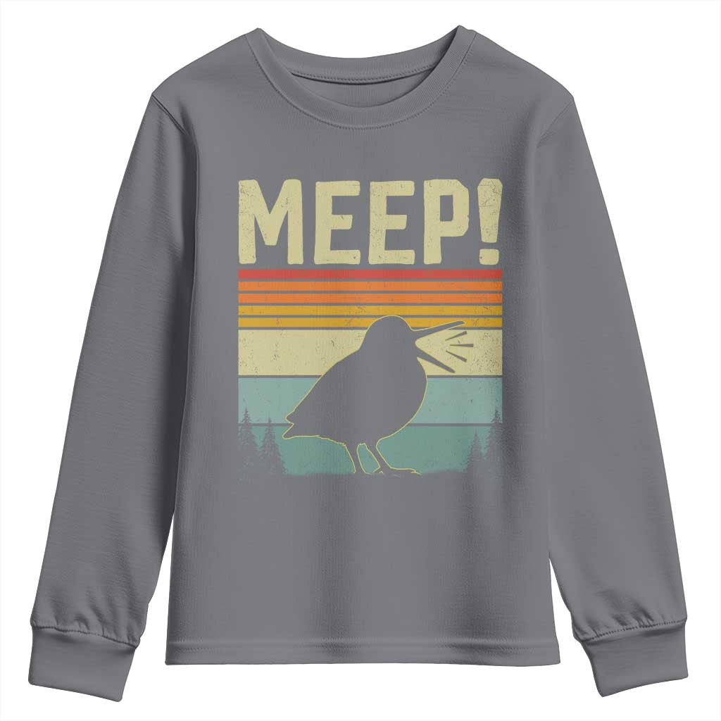 Meep Woodcock Youth Sweatshirt Funny Nature Lover