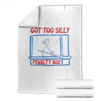 Hockey Got Too Silly Penalty Box Throw Blanket Silly Goose Meme