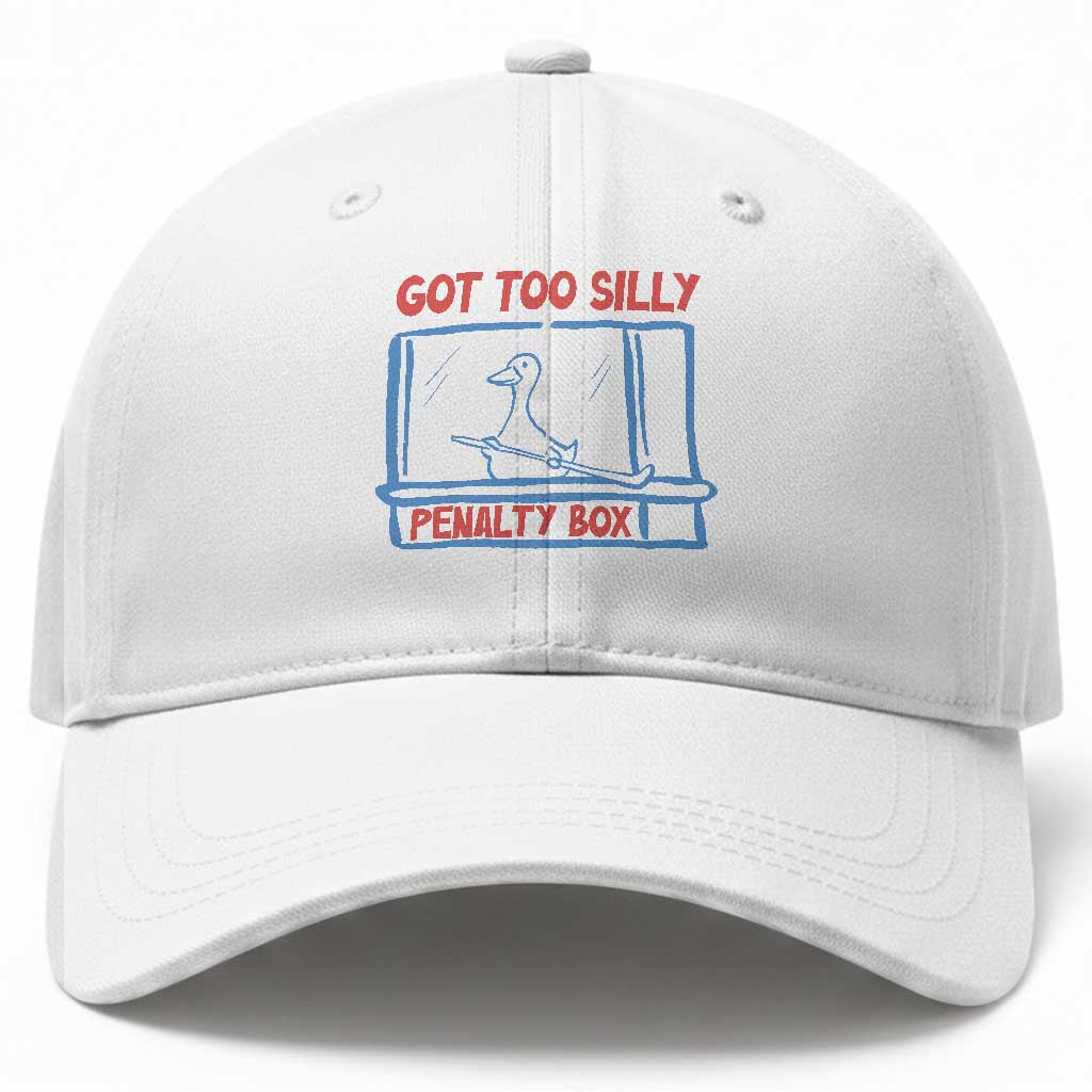 Hockey Got Too Silly Penalty Box Baseball Cap Silly Goose Meme