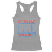 Hockey Got Too Silly Penalty Box Racerback Tank Top Silly Goose Meme