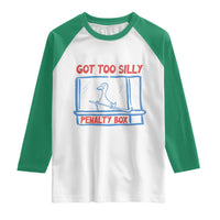 Hockey Got Too Silly Penalty Box Raglan Shirt Silly Goose Meme