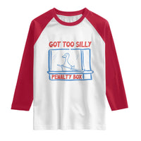 Hockey Got Too Silly Penalty Box Raglan Shirt Silly Goose Meme