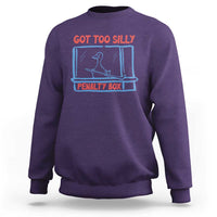 Hockey Got Too Silly Penalty Box Sweatshirt Silly Goose Meme
