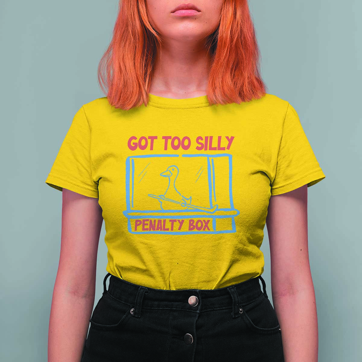 Hockey Got Too Silly Penalty Box T Shirt For Women Silly Goose Meme