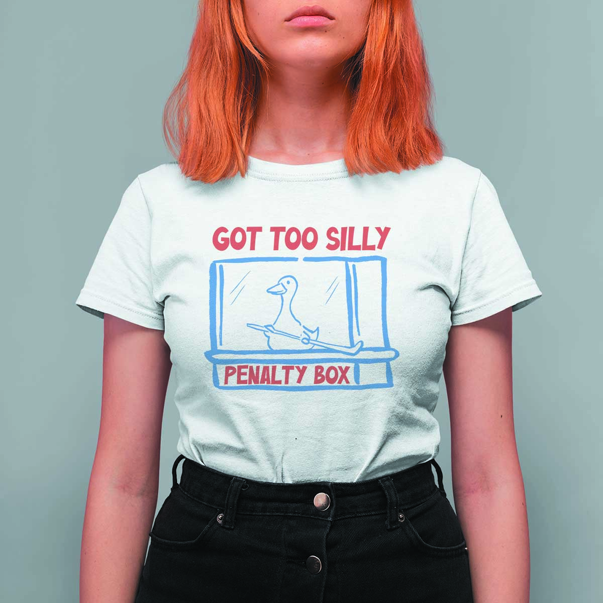 Hockey Got Too Silly Penalty Box T Shirt For Women Silly Goose Meme