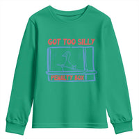 Hockey Got Too Silly Penalty Box Youth Sweatshirt Silly Goose Meme