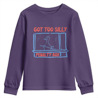 Hockey Got Too Silly Penalty Box Youth Sweatshirt Silly Goose Meme