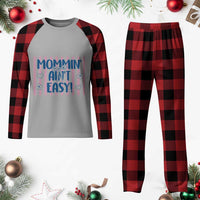 Mommin' Ain't Easy Plaid Pajama Set Funny Mom Life Mother's Day