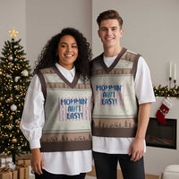 Mommin' Ain't Easy V-Neck Knit Sweater Vest Funny Mom Life Mother's Day