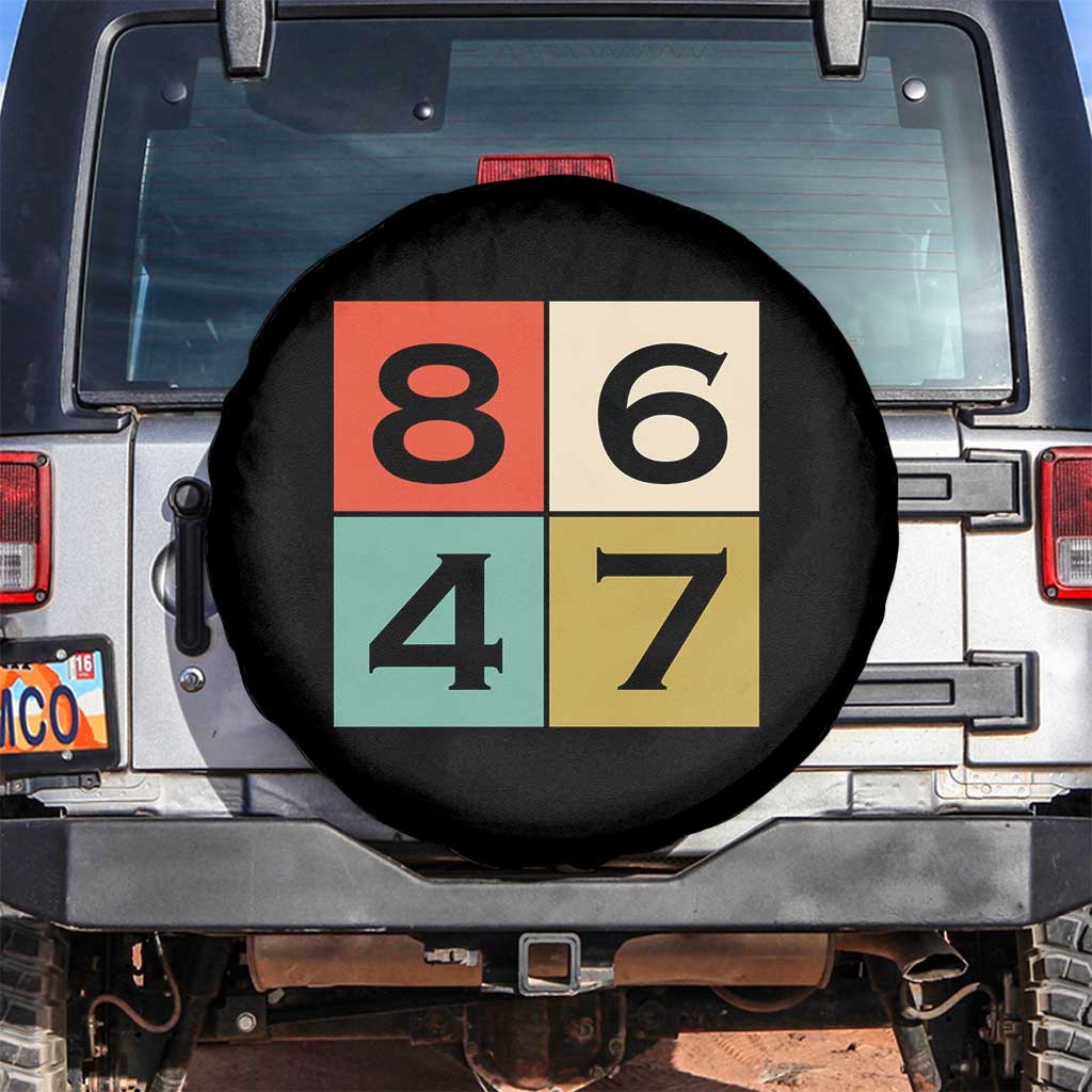 Retro Vintage 8647 Spare Tire Cover Classic Vintage 80s Style