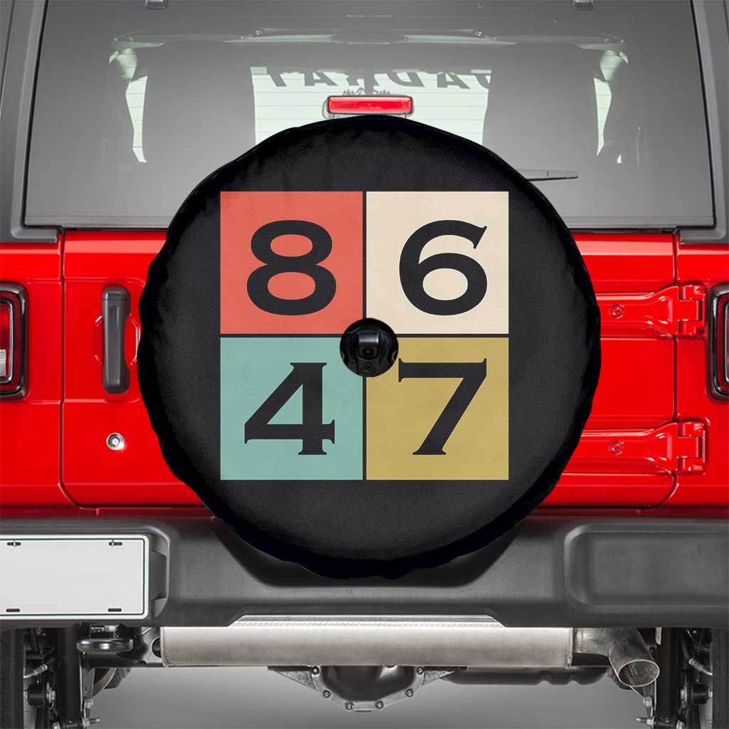 Retro Vintage 8647 Spare Tire Cover Classic Vintage 80s Style