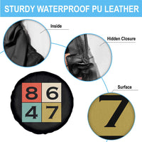 Retro Vintage 8647 Spare Tire Cover Classic Vintage 80s Style