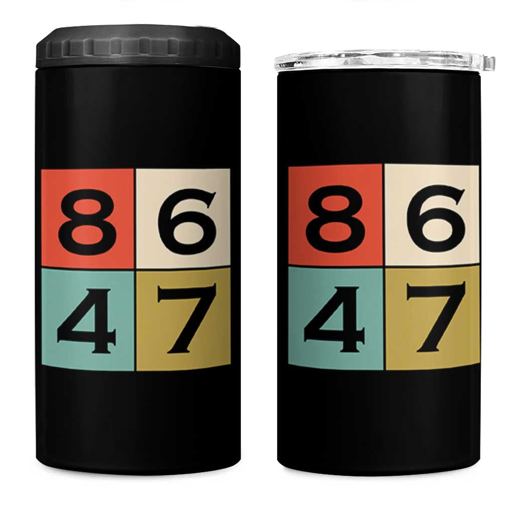 Retro Vintage 8647 4 in 1 Can Cooler Tumbler Classic Vintage 80s Style