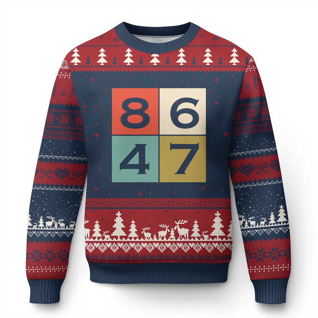 Retro Vintage 8647 Ugly Christmas Sweater Classic Vintage 80s Style