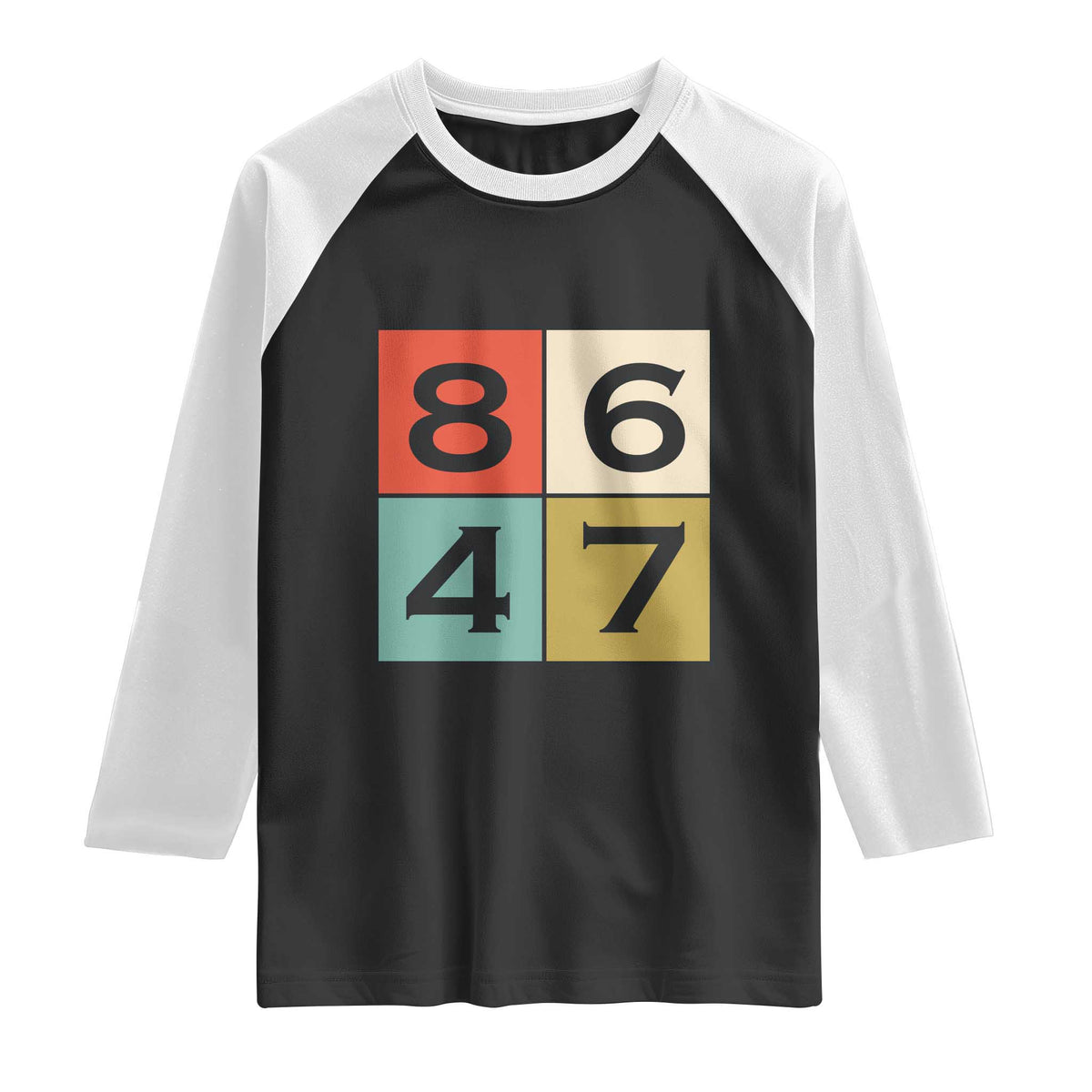 Retro Vintage 8647 Raglan Shirt Classic Vintage 80s Style