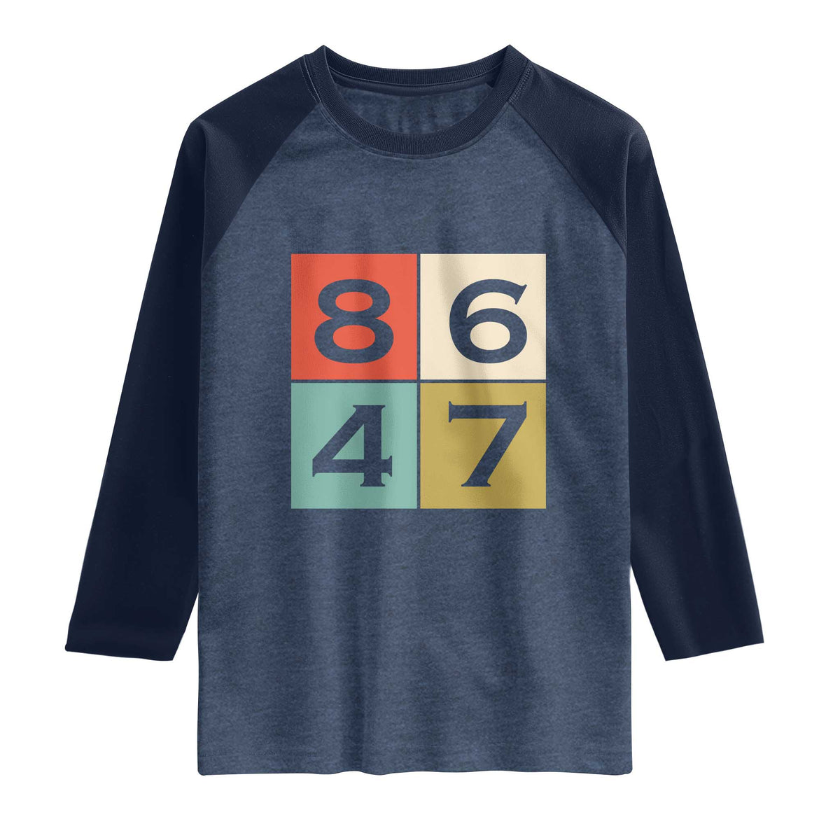 Retro Vintage 8647 Raglan Shirt Classic Vintage 80s Style