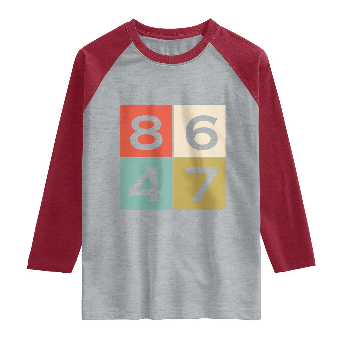 Retro Vintage 8647 Raglan Shirt Classic Vintage 80s Style
