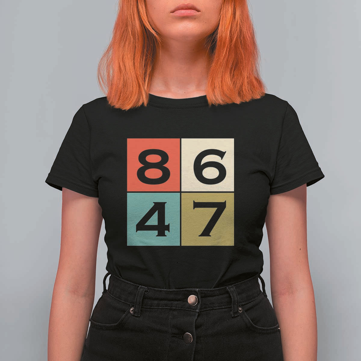 Retro Vintage 8647 T Shirt For Women Classic Vintage 80s Style