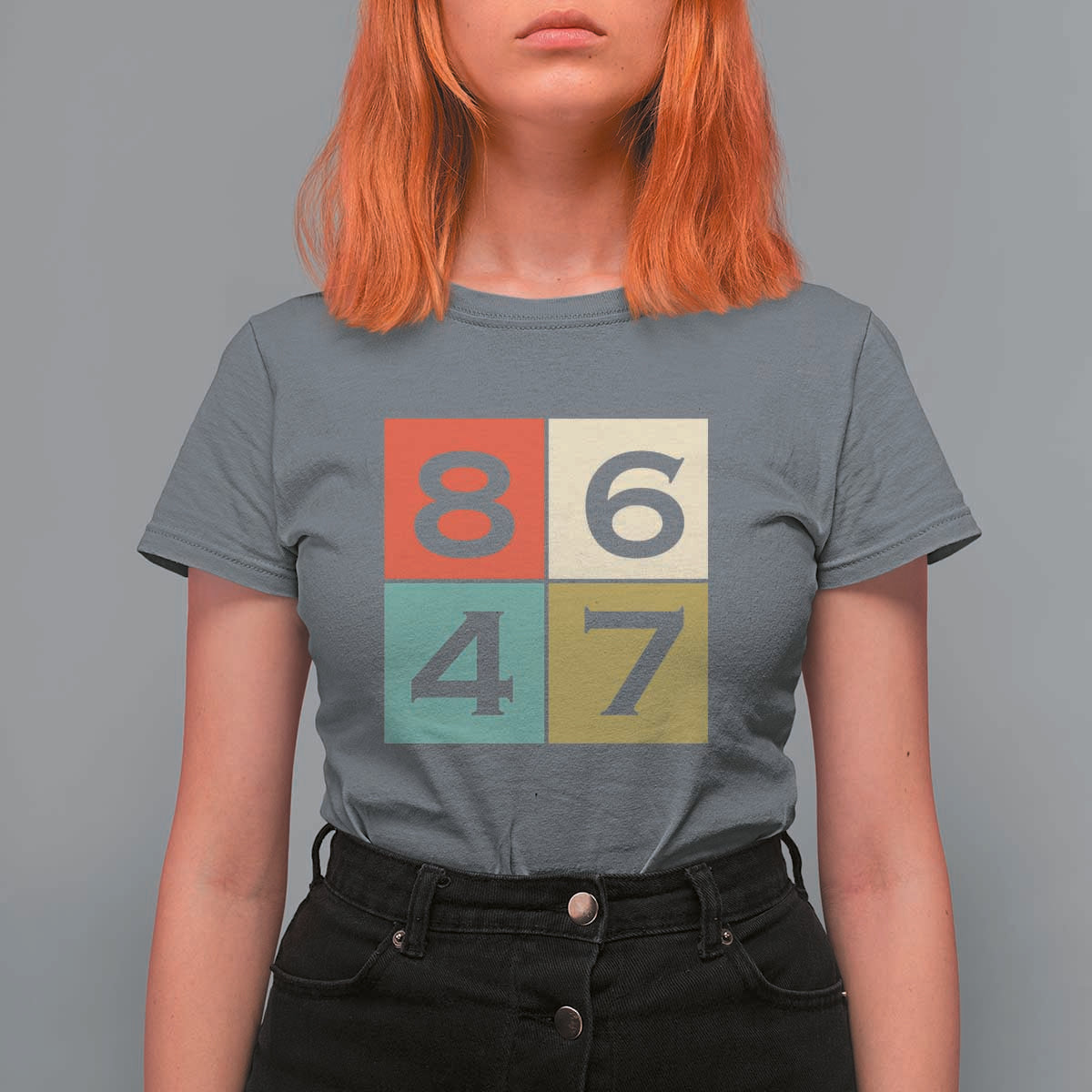 Retro Vintage 8647 T Shirt For Women Classic Vintage 80s Style