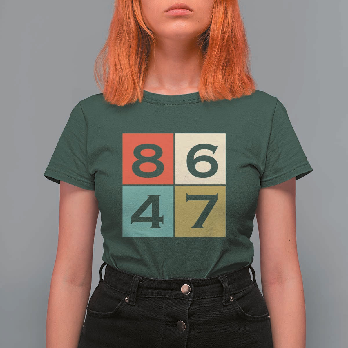 Retro Vintage 8647 T Shirt For Women Classic Vintage 80s Style