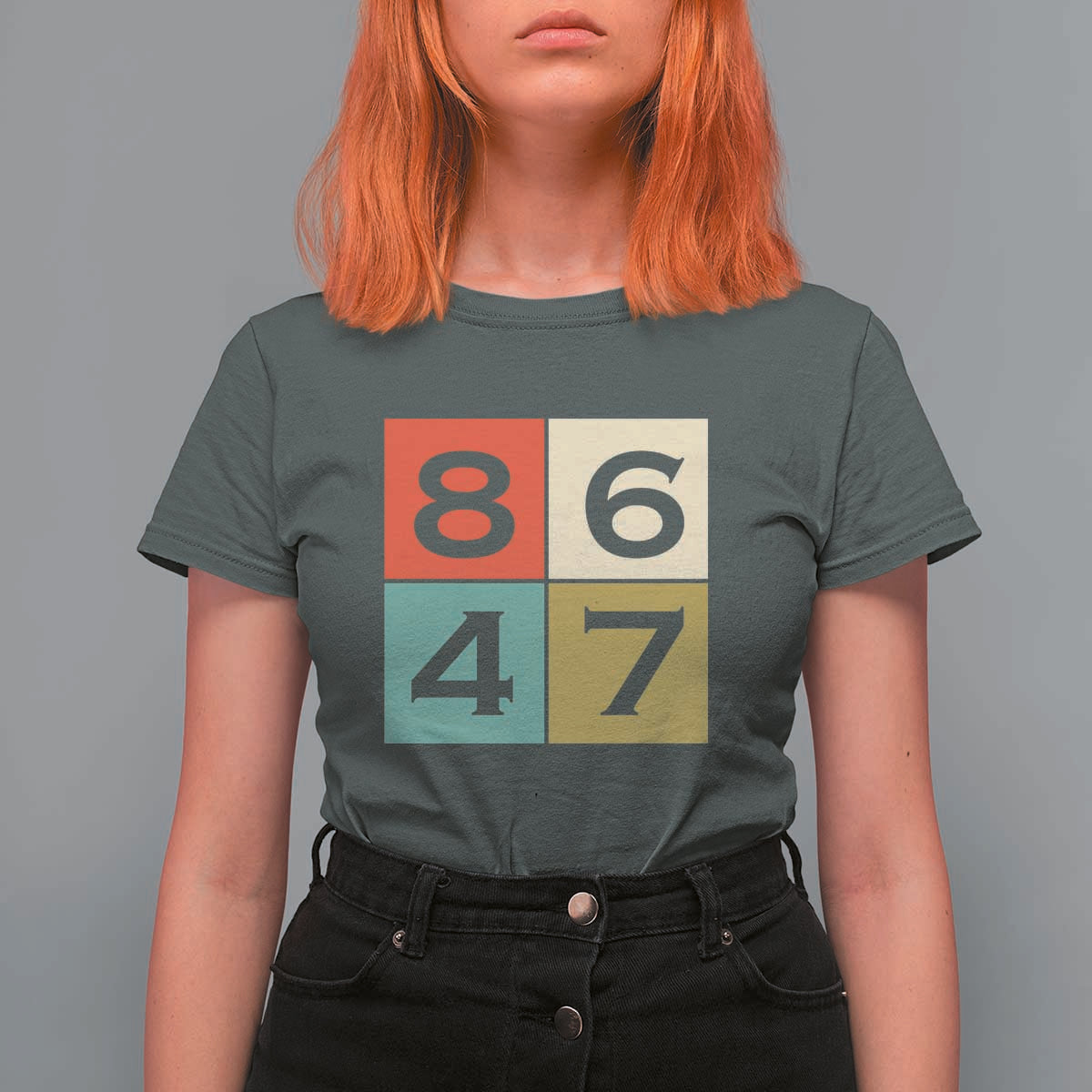 Retro Vintage 8647 T Shirt For Women Classic Vintage 80s Style