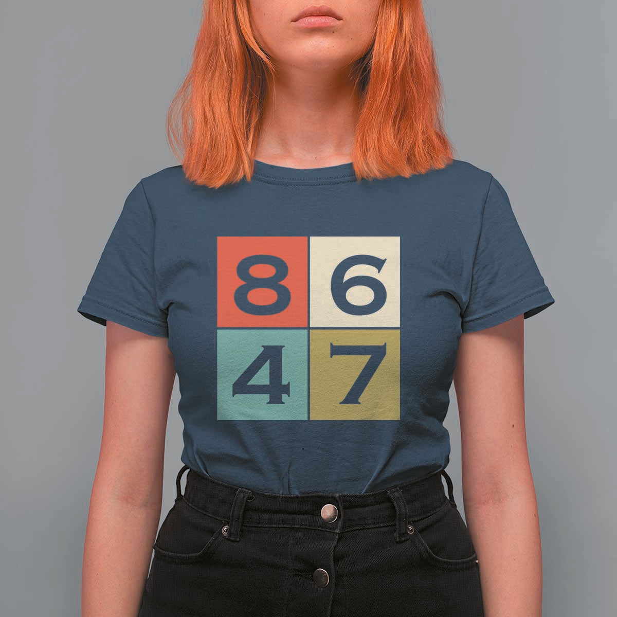 Retro Vintage 8647 T Shirt For Women Classic Vintage 80s Style
