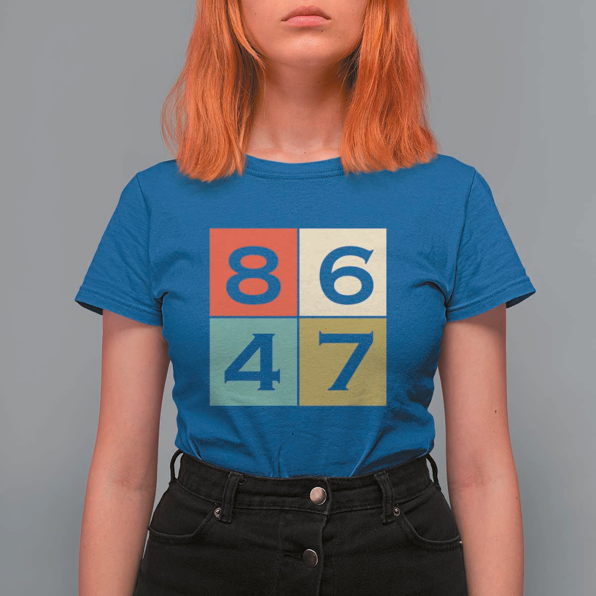 Retro Vintage 8647 T Shirt For Women Classic Vintage 80s Style