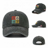 Retro Vintage 8647 Washed Cotton Baseball Cap Classic Vintage 80s Style