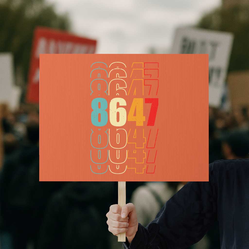 Retro Vintage 8647 Protest Sign Subtle Anti FDT