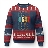 Retro Vintage 8647 Ugly Christmas Sweater Subtle Anti FDT