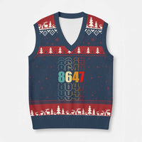 Retro Vintage 8647 V-Neck Knit Sweater Vest Subtle Anti FDT