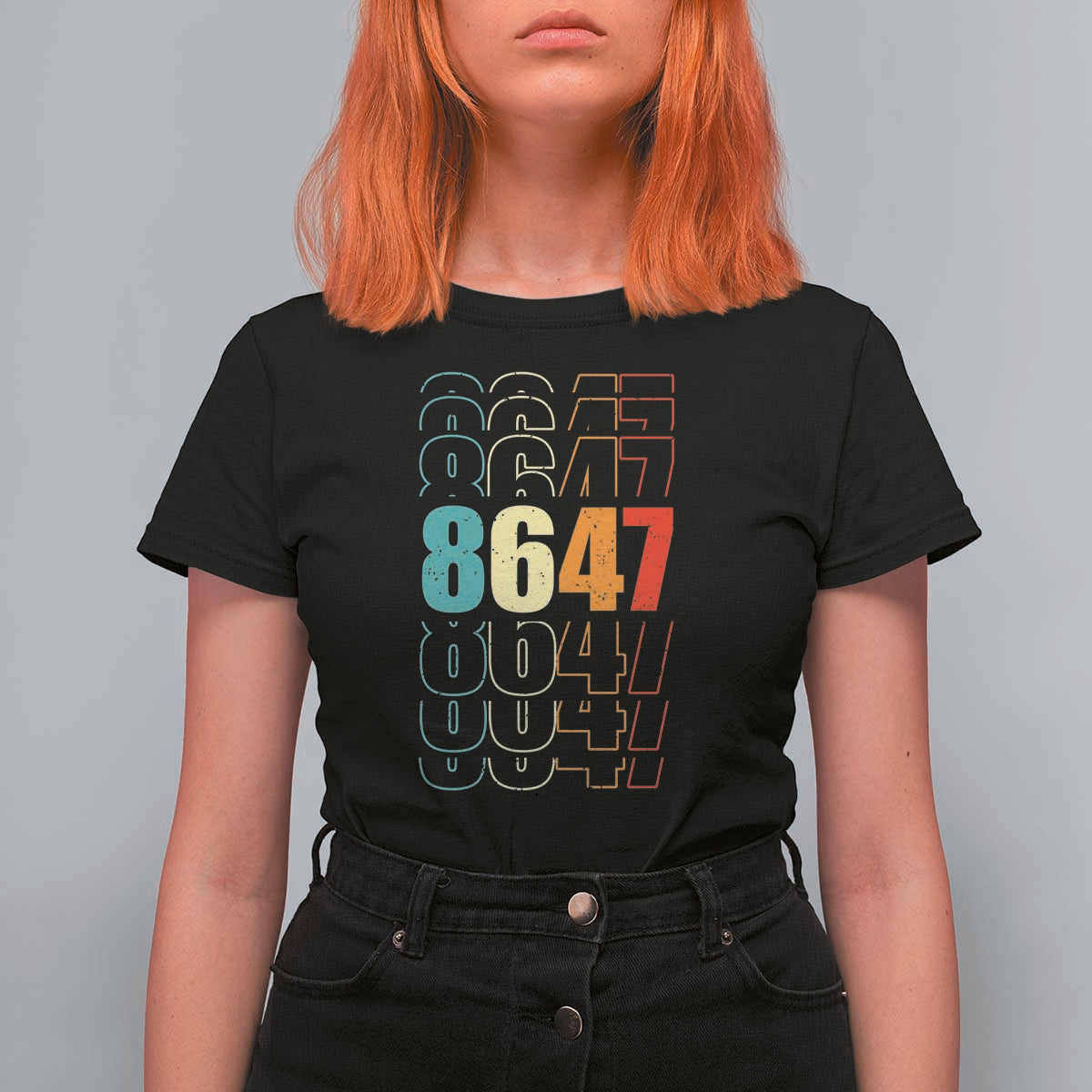 Retro Vintage 8647 T Shirt For Women Subtle Anti FDT